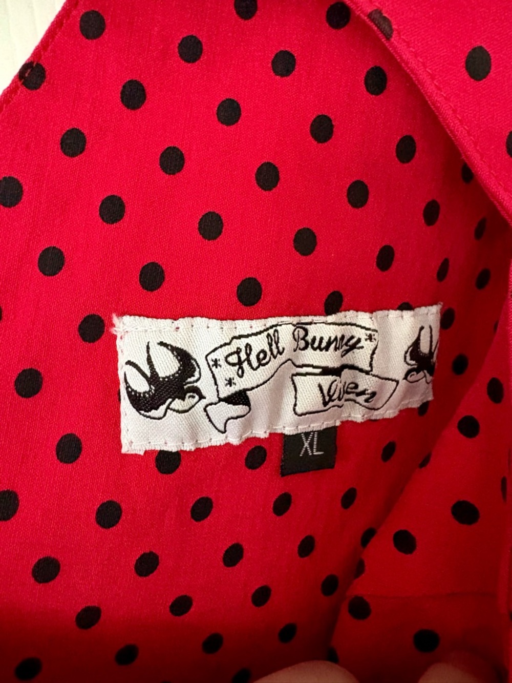 Hell Bunny Red and Black Polka Dot Dress - Picture 2 of 4